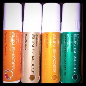 4 x Melaleuca Lip Balm Sampler Gift Set Sun Shades SPF 15